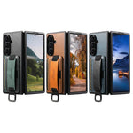 Custodia Suteni H13 con cinturino in pelle per Galaxy Z Fold8 Ultra 5G, Fold7