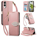 Portafoglio in pelle con cerniera e fibbia per Samsung Galaxy S25 Edge, A56, A26