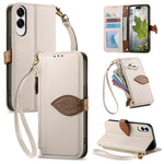 Portafoglio in pelle con cerniera e fibbia per Samsung Galaxy S25 Edge, A56, A26