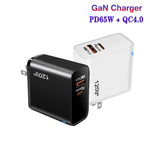 Caricabatterie GaN PD 65W con QC4.0 spina USA