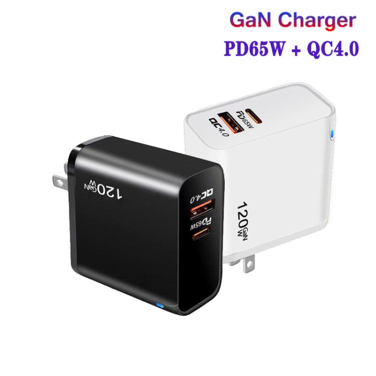 Caricabatterie GaN PD 65W con QC4.0 spina USA