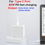 Caricabatterie GaN PD 65W con QC4.0 spina USA