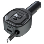 Adattatore ricarica rapida auto 65W con display tensione