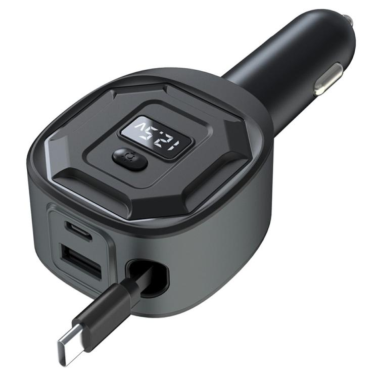 Adattatore ricarica rapida auto 65W con display tensione