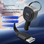 Adattatore ricarica rapida auto 65W con display tensione