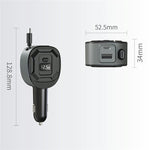 Adattatore ricarica rapida auto 65W con display tensione
