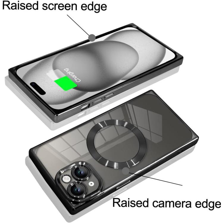 Custodia per telefono MagSafe in TPU con motivo CD galvanizzato ad angolo retto quadrato., For iPhone 13