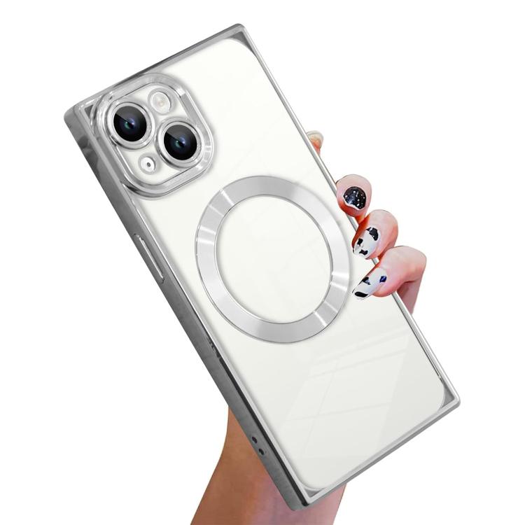 Custodia per telefono MagSafe in TPU con motivo CD galvanizzato ad angolo retto quadrato., For iPhone 13