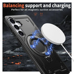 Custodia Kalebol PC Hybrid TPU Armor con anello MagSafe per Galaxy S26, A57 e