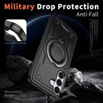 Custodia Kalebol PC Hybrid TPU Armor con anello MagSafe per Galaxy S26, A57 e