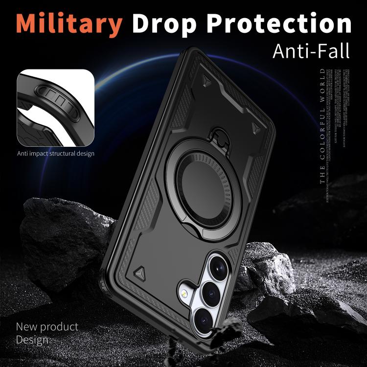 Custodia Kalebol PC Hybrid TPU Armor con anello MagSafe per Galaxy S26, A57 e