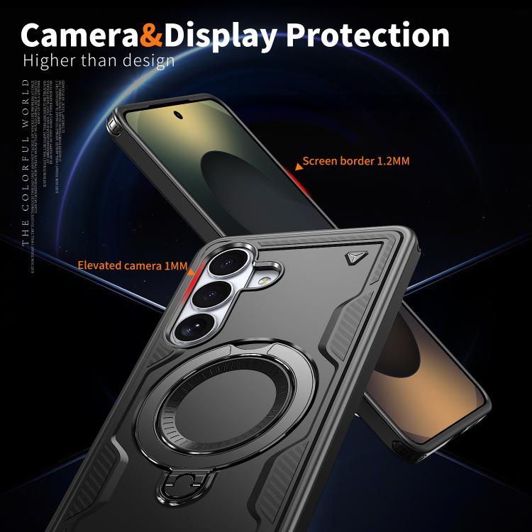 Custodia Kalebol PC Hybrid TPU Armor con anello MagSafe per Galaxy S26, A57 e