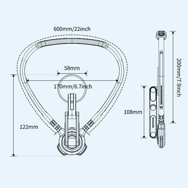 Supporto magnetico con fascia da collo in silicone