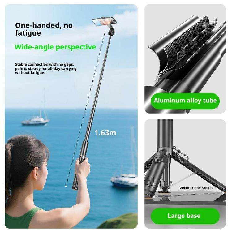 P24MF Supporto magnetico per selfie stick per smartphone, treppiede magnetico portatile, P24MF