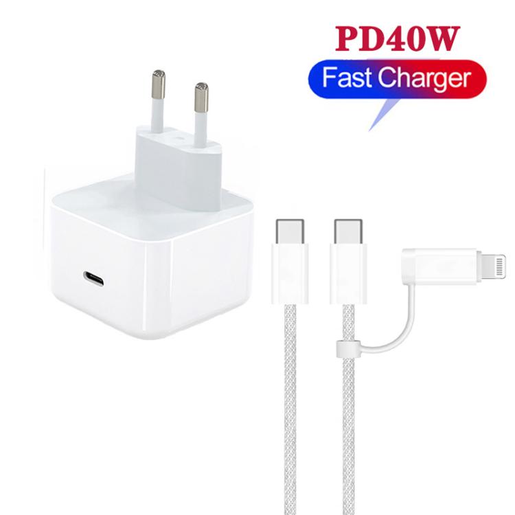 Caricabatterie USB-C PD 40W con cavo Type-C 1m