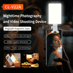 V22A Luce LED portatile tascabile MagSafe magnetica per fotocamera del telefono, ideale per streaming live, potenza 4W., V22A