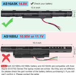 Batteria Acer AS16A5K 2200 mAh per laptop Aspire E5 - immagine 4