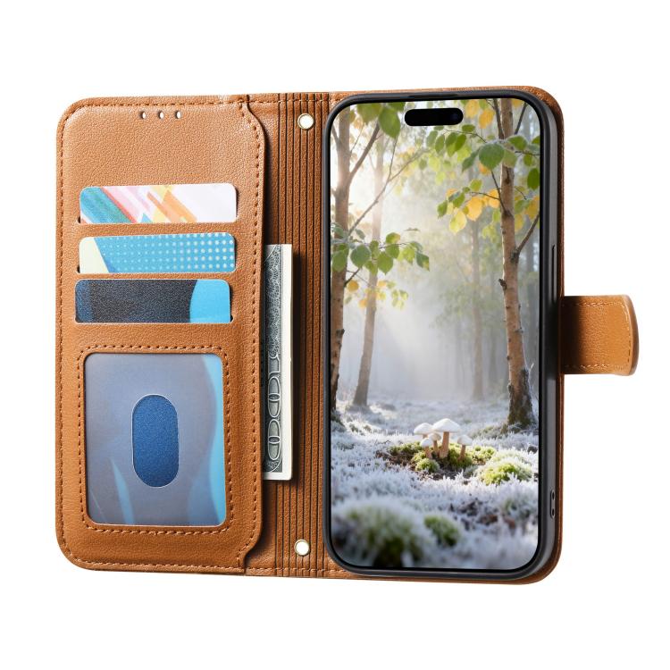 Portafoglio con cerniera a trama romboidale, fibbia in metallo, custodia per telefono in ecopelle con cinturino, For iPhone 15 Pro Max, For iPhone 15 Pro, For iPhone 15 Plus, For iPhone 15