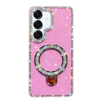Custodia glitterata con supporto per Samsung Galaxy A16, S24 FE, A15 e A55 5G