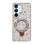 Custodia glitterata con supporto per Samsung Galaxy A16, S24 FE, A15 e A55 5G