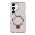 Custodia glitterata con supporto per Samsung Galaxy A16, S24 FE, A15 e A55 5G