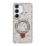 Custodia glitterata con supporto per Samsung Galaxy A16, S24 FE, A15 e A55 5G