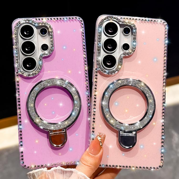 Custodia glitterata con supporto per Samsung Galaxy A16, S24 FE, A15 e A55 5G