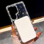 Custodia per telefono IMD a doppia faccia con supporto glitterato per Samsung