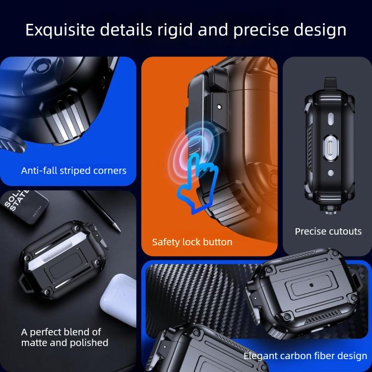 Custodia protettiva per AirPods Pro 2 con moschettone