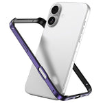 Custodia per telefono con cornice di raffreddamento antiurto a quattro angoli in metallo e silicone ibrido., For iPhone 16 Plus, For iPhone 16