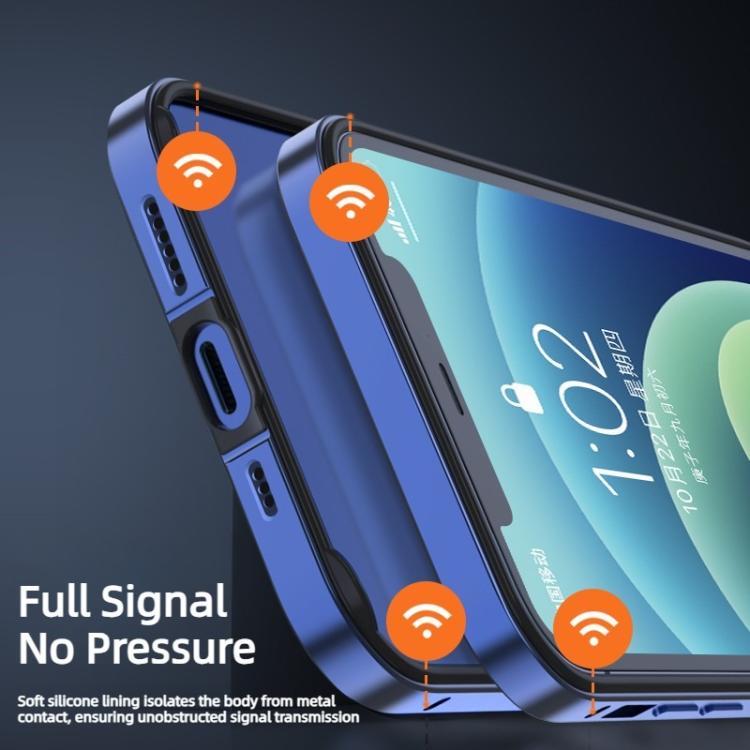 Custodia per telefono con cornice di raffreddamento antiurto a quattro angoli in metallo e silicone ibrido., For iPhone 15 Pro Max, For iPhone 15 Pro