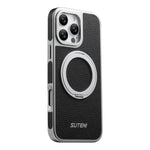 Custodia magnetica per telefono Suteni G6 con texture Litchi, galvanizzata, con supporto girevole a 360°., For iPhone 17 Pro Max, For iPhone 17 Pro, For iPhone 17, For iPhone 16 Pro Max, For iPhone 16 Pro, For iPhone 16, For iPhone 15 Pro Max          ...