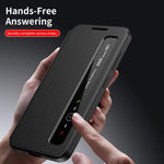Custodia per telefono in pelle con finestra Smart View per Galaxy Z Fold3