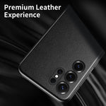 Custodia per telefono in pelle con finestra Smart View per Galaxy Z Fold3