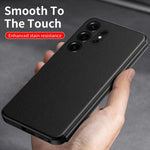 Custodia per telefono in pelle con finestra Smart View per Galaxy Z Fold3