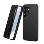 Custodia per telefono in pelle con finestra Smart View per Galaxy Z Fold3