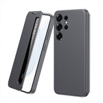 Custodia per telefono in pelle con finestra Smart View per Galaxy Z Fold3