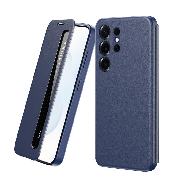 Custodia per telefono in pelle con finestra Smart View per Galaxy Z Fold3
