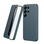 Custodia per telefono in pelle con finestra Smart View per Galaxy Z Fold3