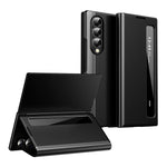 Custodia per telefono in pelle con finestra Smart View per Galaxy Z Fold3