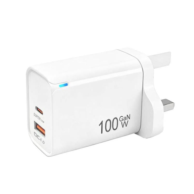 Caricabatterie GaN 100W PD Type-C con spina UK