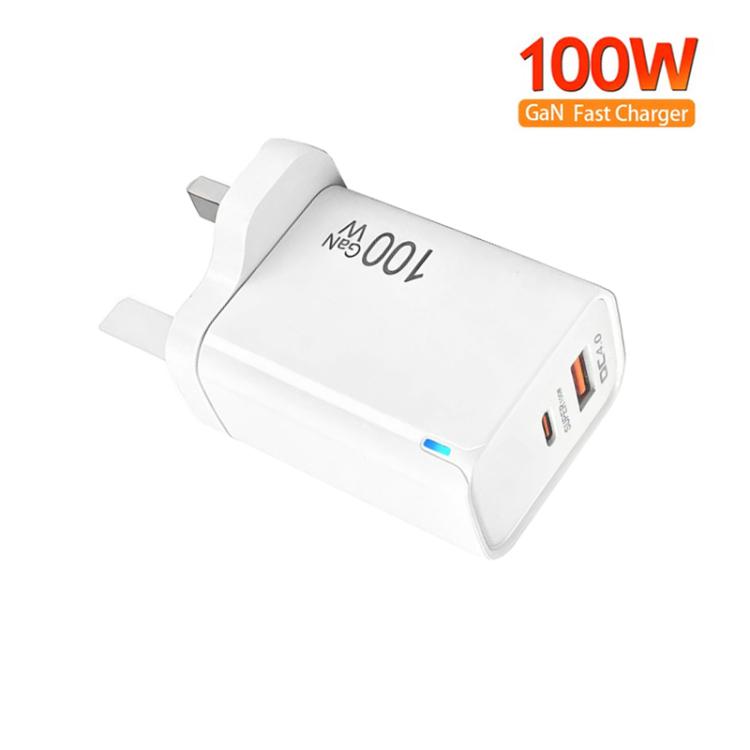 Caricabatterie GaN 100W PD Type-C con spina UK