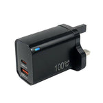 Caricabatterie GaN 100W PD Type-C con spina UK