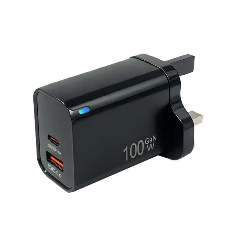 Caricabatterie GaN 100W PD Type-C con spina UK