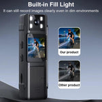 Videocamera indossabile 4K con clip e obiettivo girevole a 180°