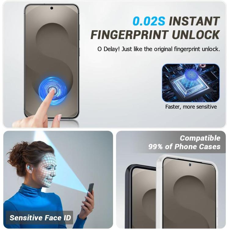 Pellicola vetro temperato ultra sottile con serigrafia HD per Samsung Galaxy