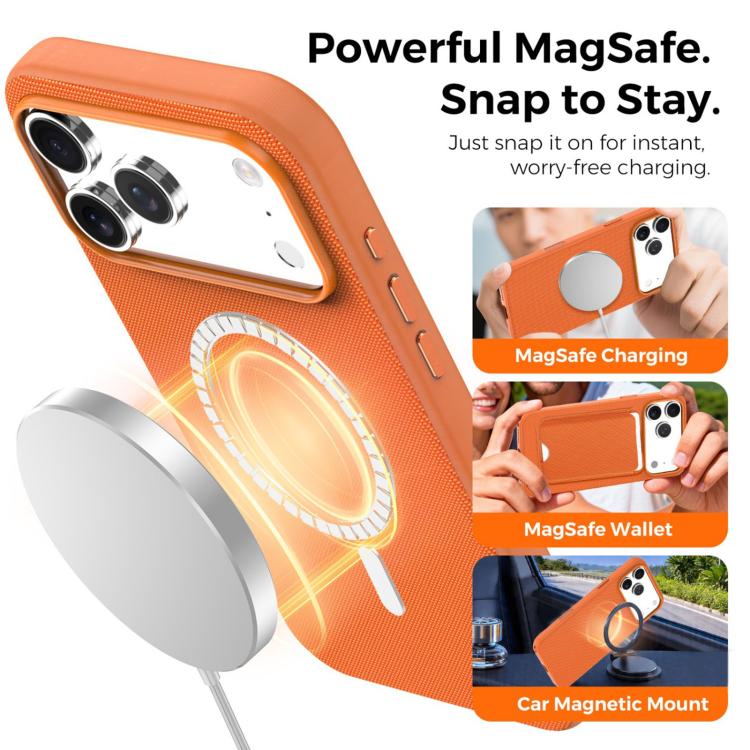 Custodia magnetica in TPU con texture Tech Fabric ufficiale, senza pulsante per fotocamera AI., For iPhone 15 Pro, For iPhone 15, For iPhone 14, For iPhone 14 Pro