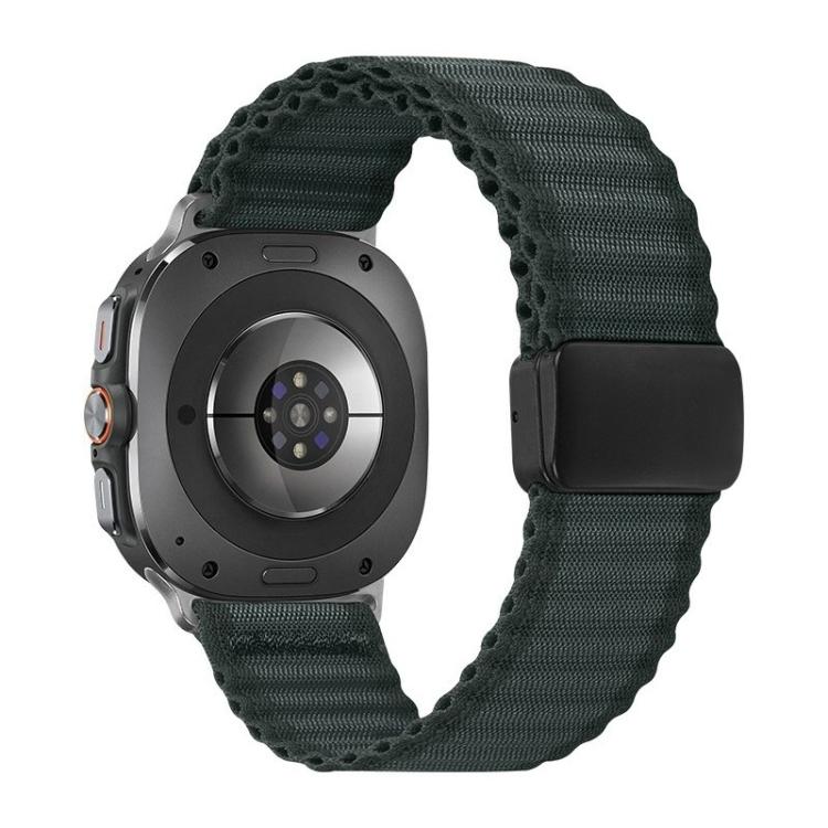 Cinturino per orologio da fuoristrada con fibbia magnetica e passante in nylon intrecciato., For Samsung Galaxy Watch Ultra 47mm / Ultra 2025