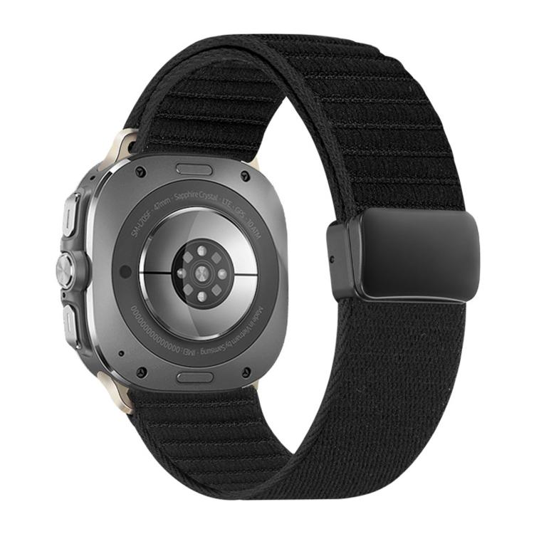 Cinturino per orologio in nylon con fibbia magnetica e motivo a onde., For Samsung Galaxy Watch Ultra 47mm / Ultra 2025