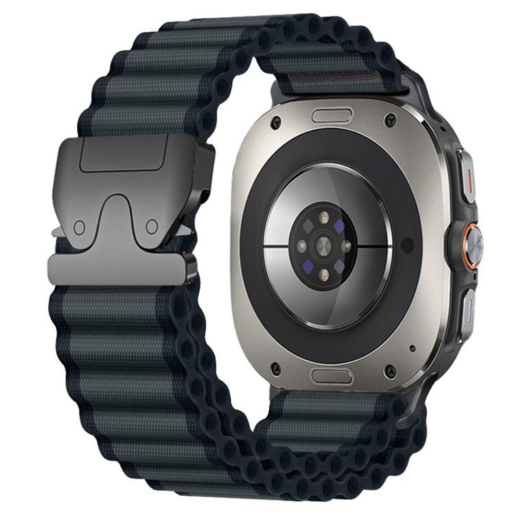 Cinturino per orologio in nylon a coste larghe con fibbia da paracadute, ideale per fuoristrada., For Samsung Galaxy Watch Ultra 47mm / Ultra 2025